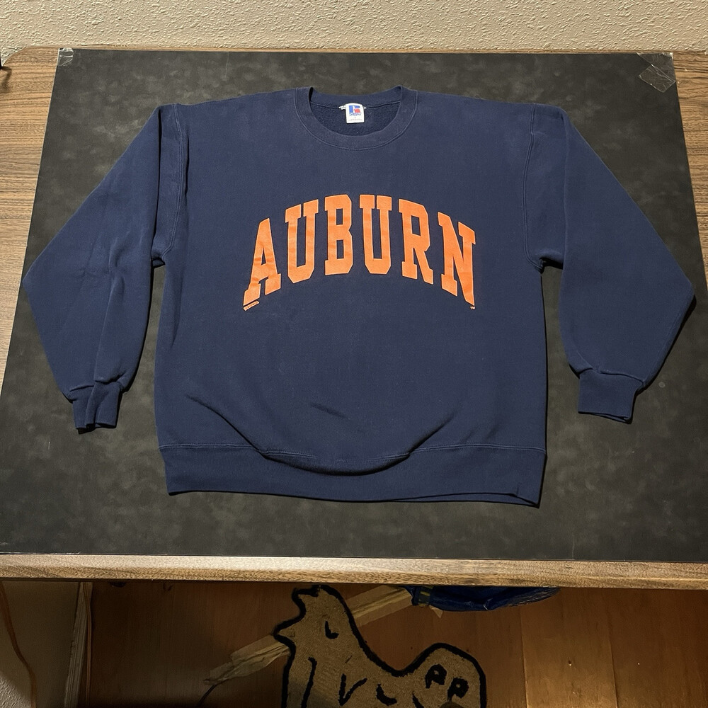 Vintage Auburn Sweatshirt Alabama USA Iron Bowl Russell Athletic Crewneck 80s